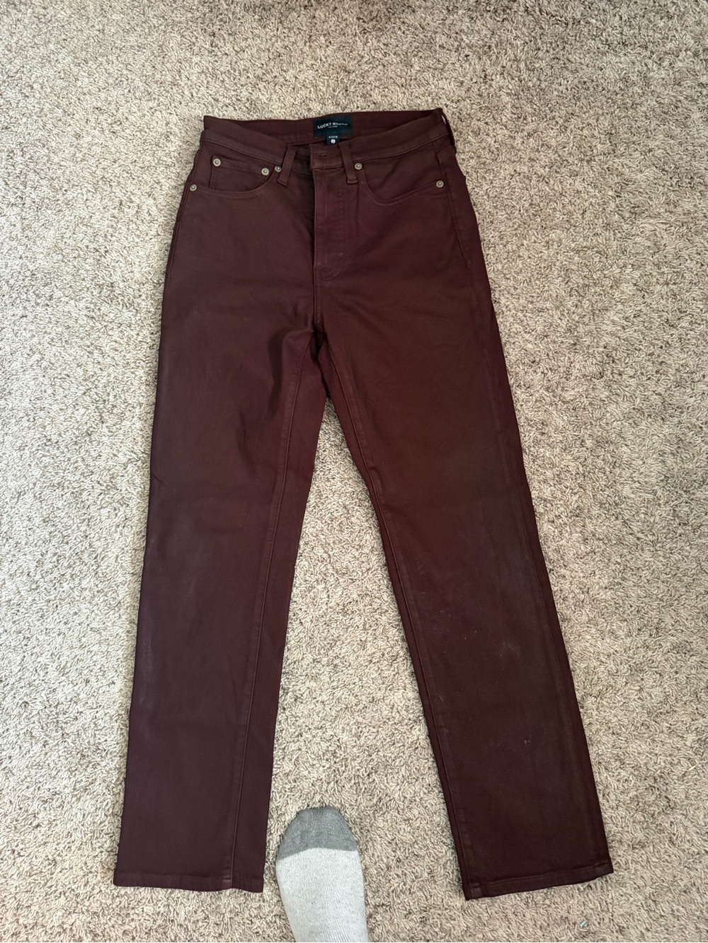 Lucky Brand Women's Maroon Straight Leg Jeans